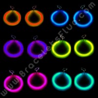 Boucles d'oreille Fluo arrondies (2 u.)