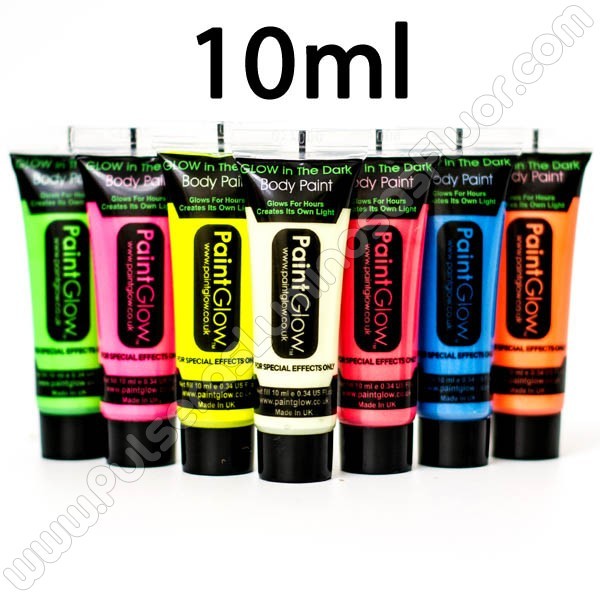 8 Pièces Peinture Corporelle Et Faciale Qui Brille Dans L'obscurité,  Peinture Corporelle Néon De Lumière Noire Lavable Avec Séchage Plus Rapide, Maquillage  Fluorescent Pour Le Corps Et Événement, Maquillage D'halloween